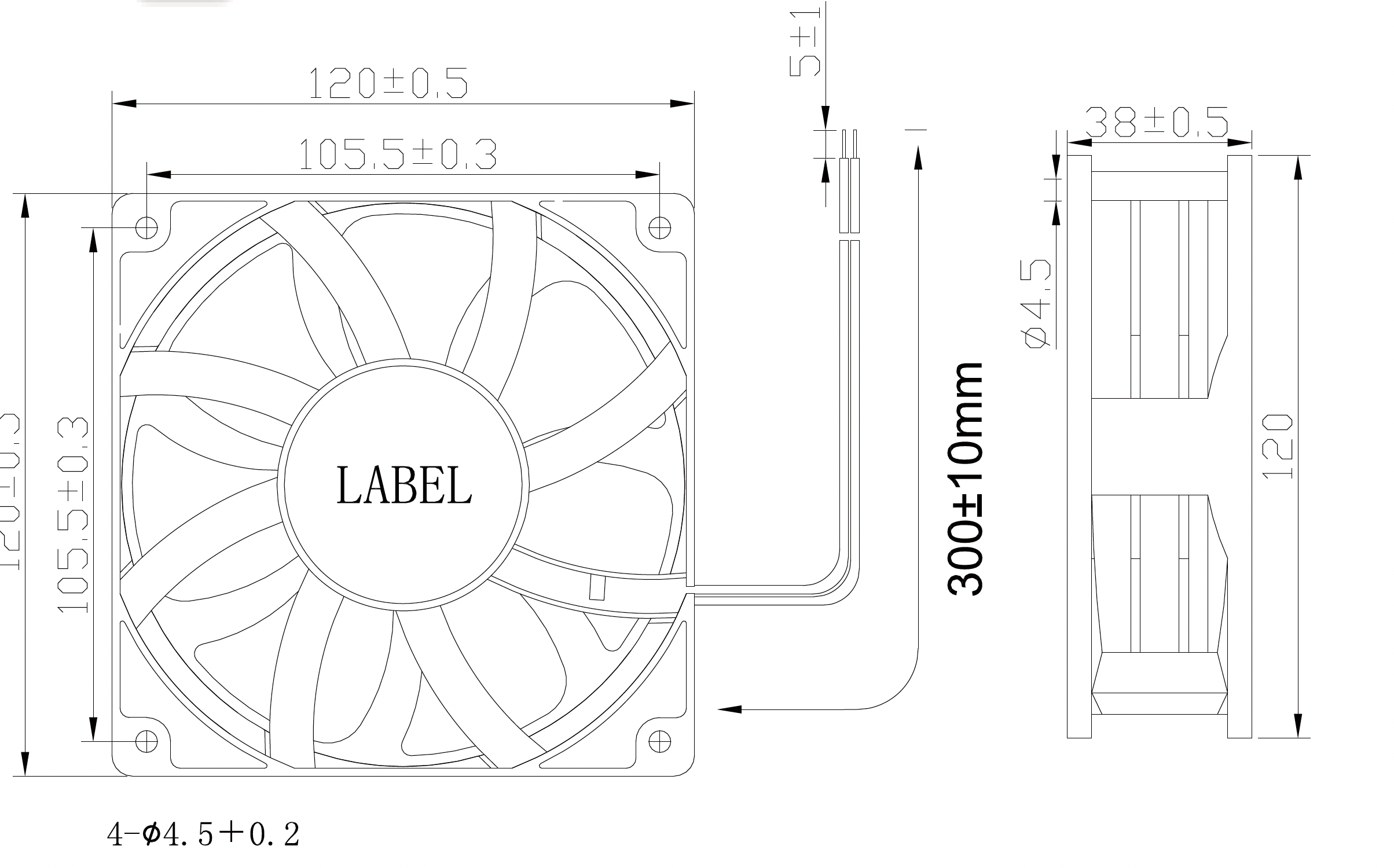 MG12038 Product Dimensions