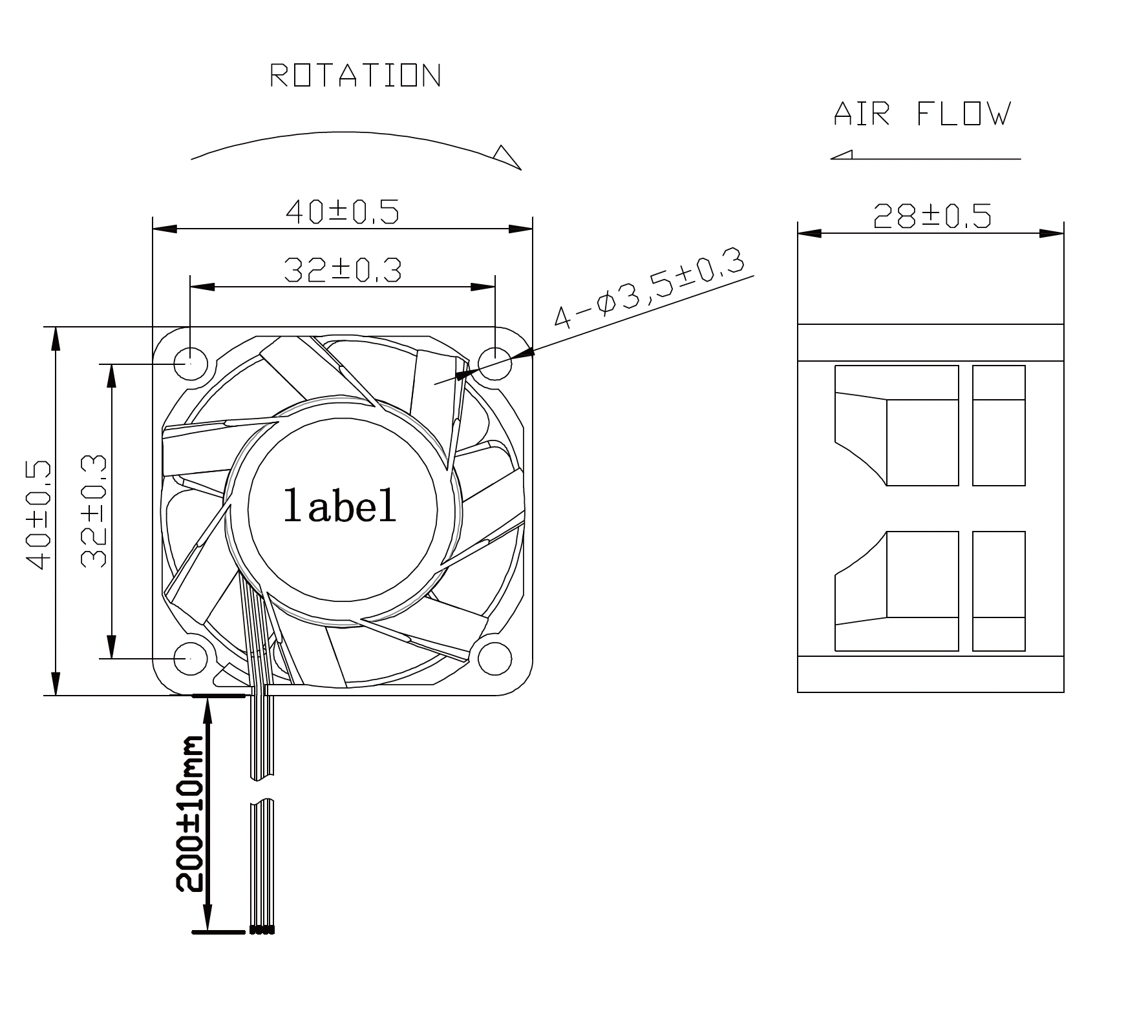 MG4028 Product Dimensions